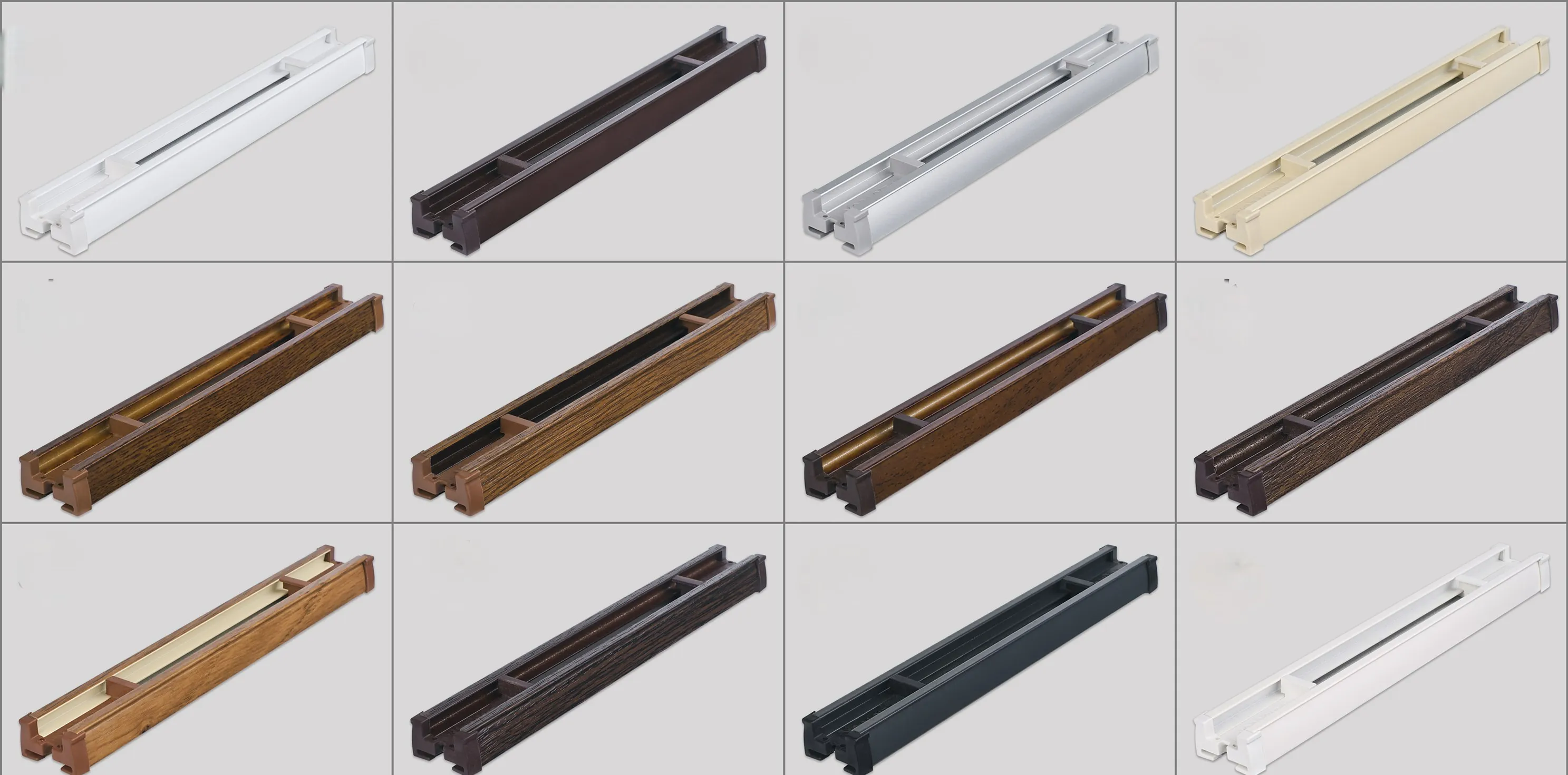 Auswahl an pulverbeschichteten Aluminiumprofilen