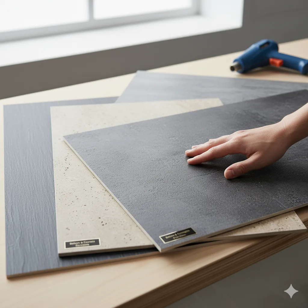 Möbelfolie in Beton- und Steinoptik